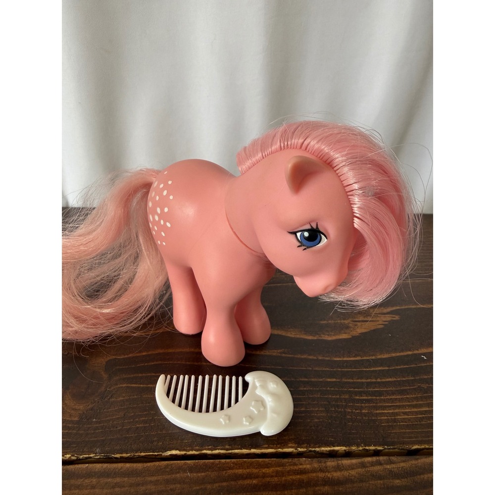 Vintage 1982 Hasbro My‎ Little Pony G1 Cotton Candy Pink Earth Pony with Comb